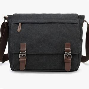 KENOX Canvas Leather Messenger Bag Shoulder/Cross body bag  (15” Laptop Bag)